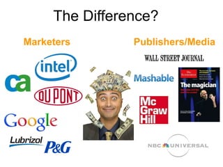 The Difference? Marketers  Publishers/Media 