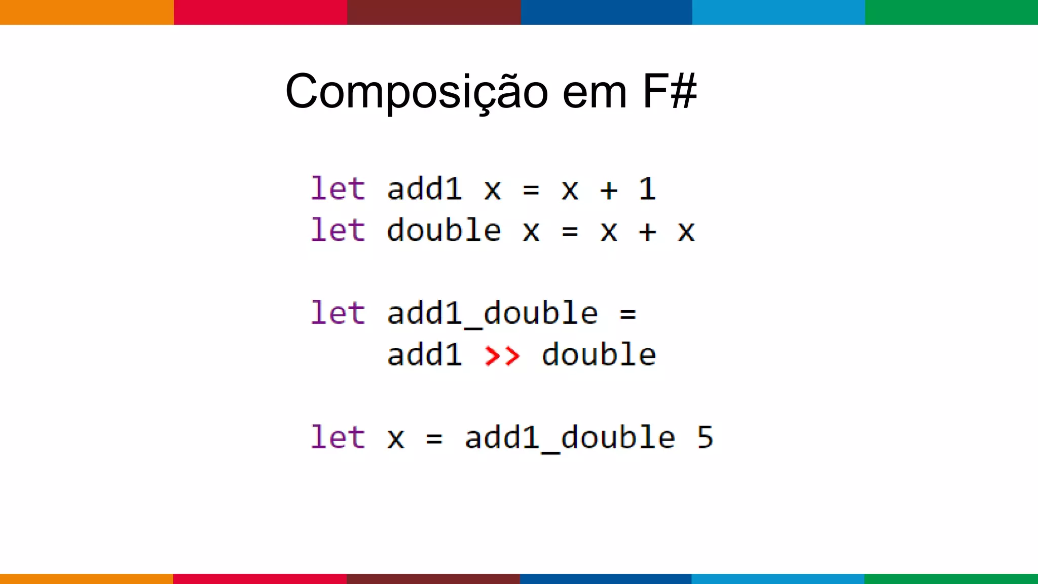 Globalcode – Open4education
Composição em F#
 