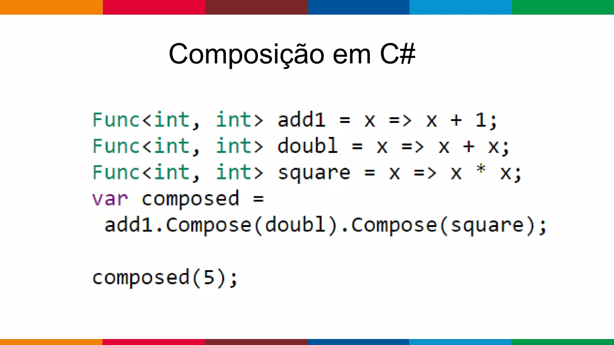 Globalcode – Open4education
Composição em C#
 