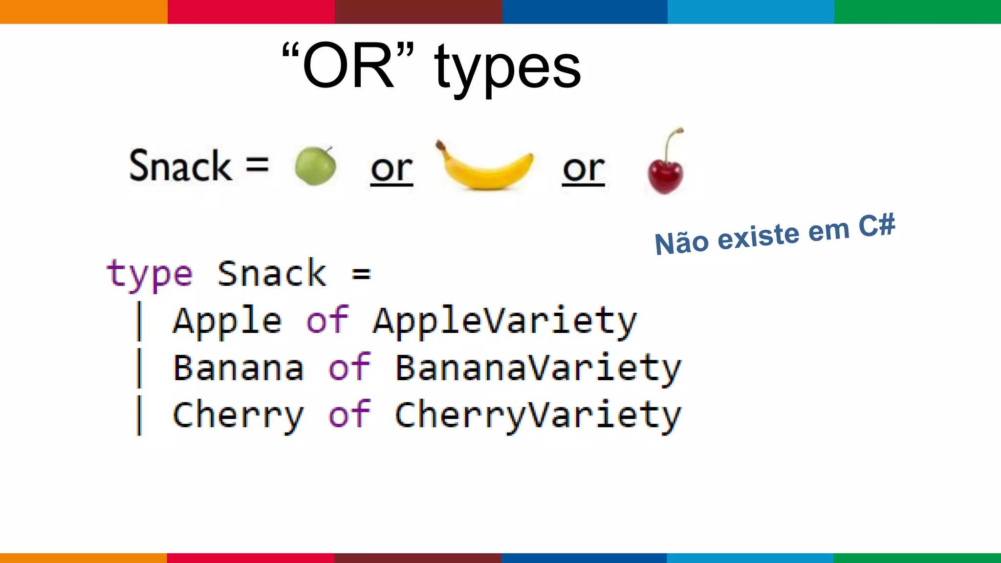 Globalcode – Open4education
“OR” types
 