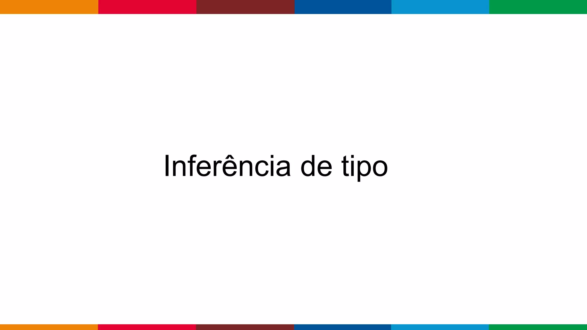 Globalcode – Open4education
Inferência de tipo
 