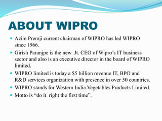 wipro case study ppt