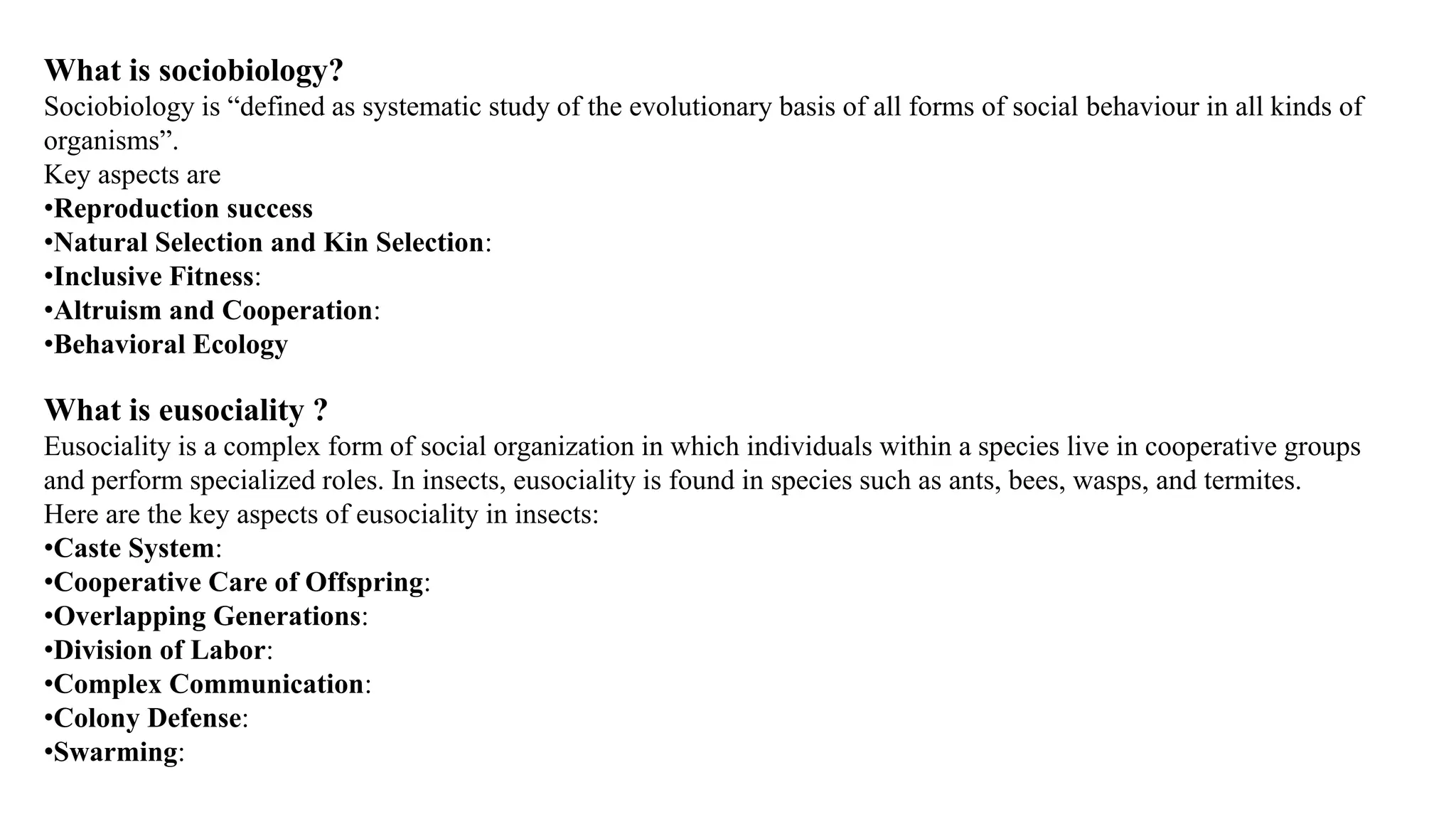 Social behaviour in insects jai narain v | PPTX