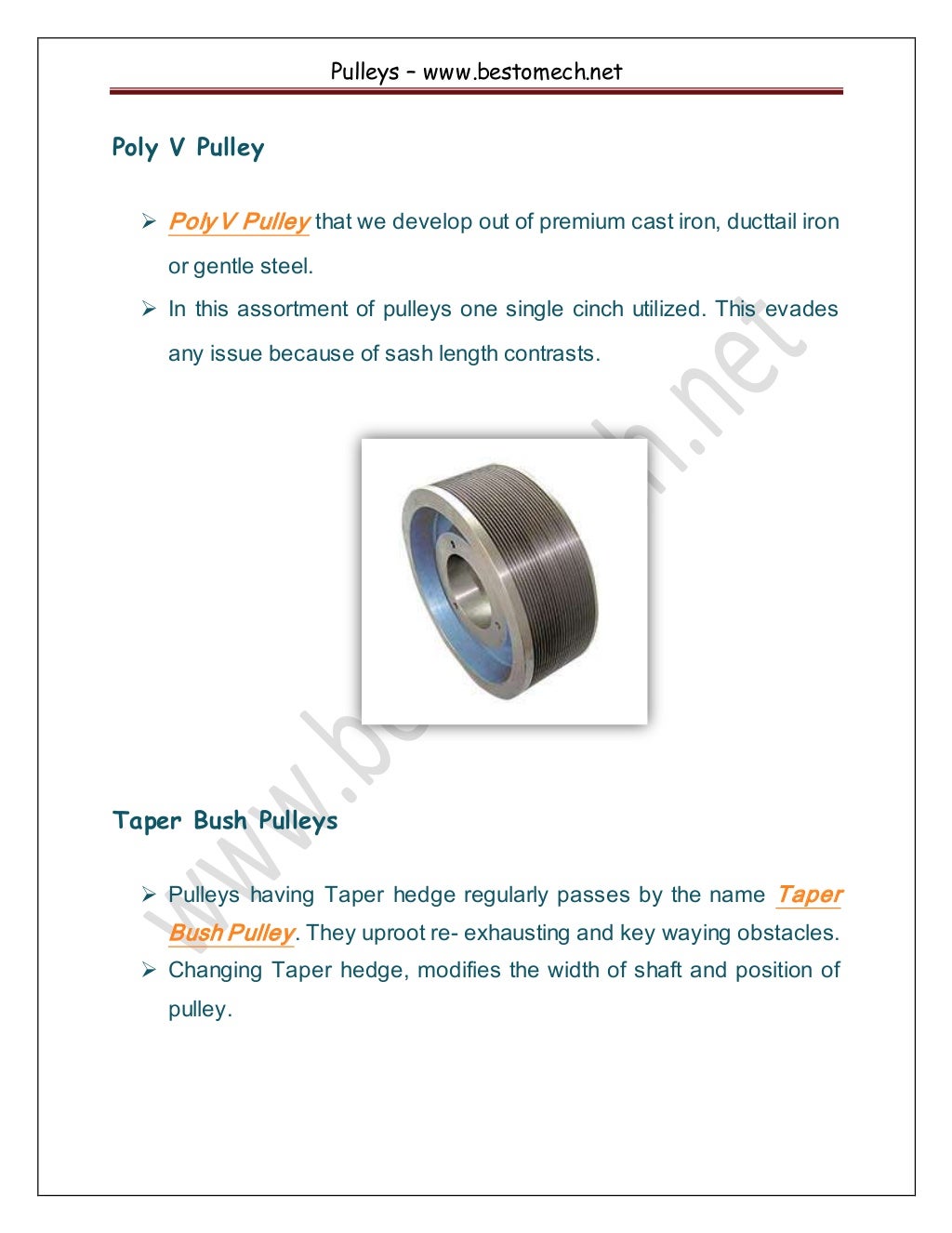 Pulleys & Flywheels Manufacturers