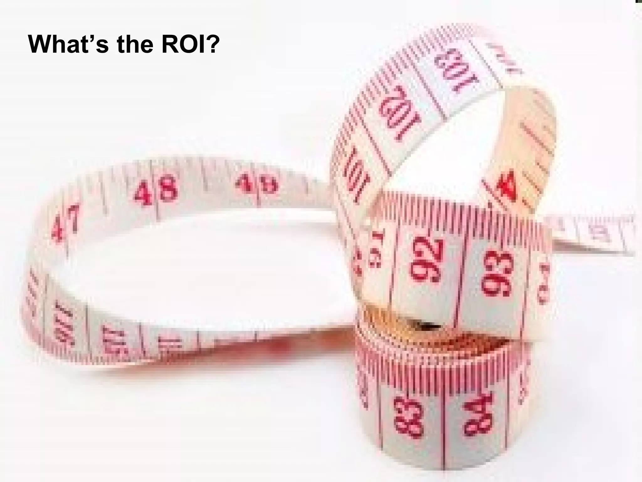 What’s the ROI? 