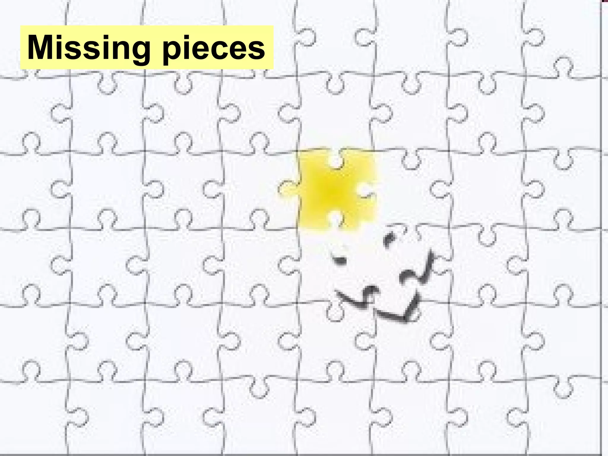 Missing pieces 