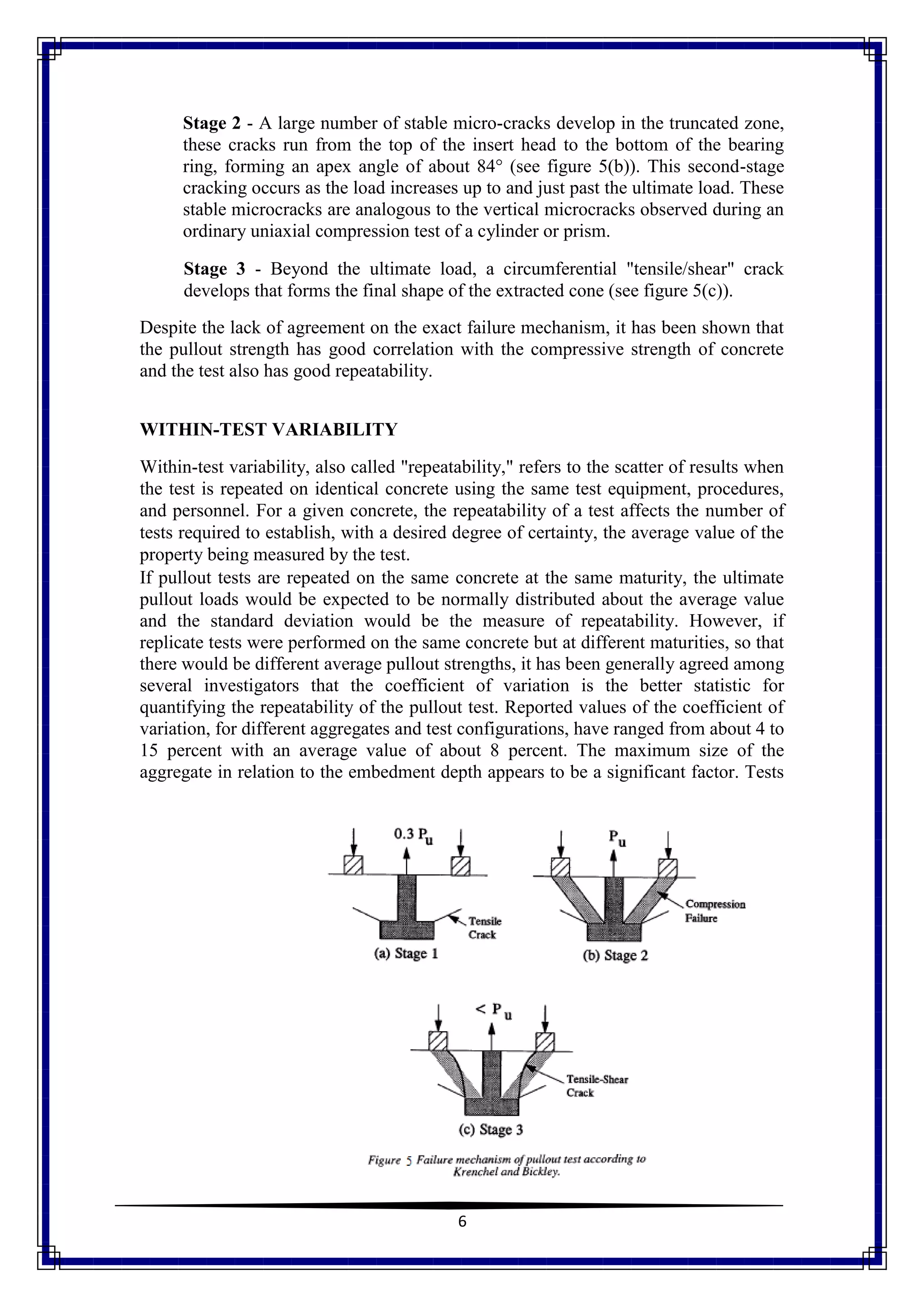 Pullout test as nondestructive test method in structural engineering | PDF