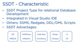 •
•
•
•
IDE
MSBuild
IntelliSense
Validation
Code Base
Consistency
Design
Compare
CI
CD
 