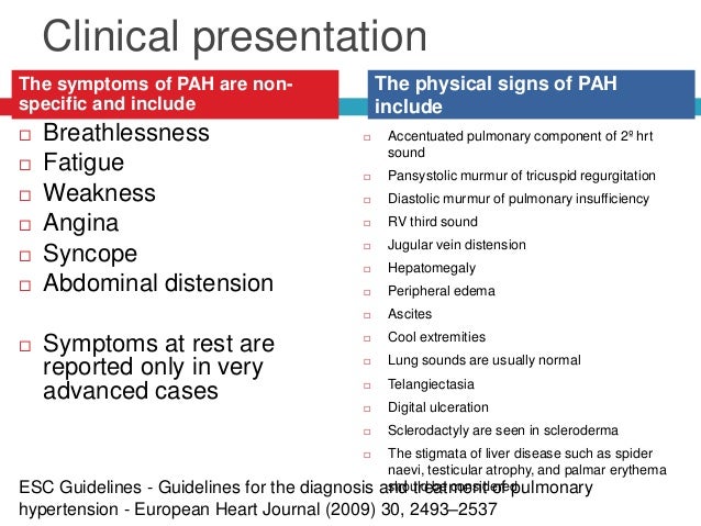 Pulmonary hypertension and breathlessness