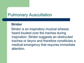 Pulmonary auscultation | PPT