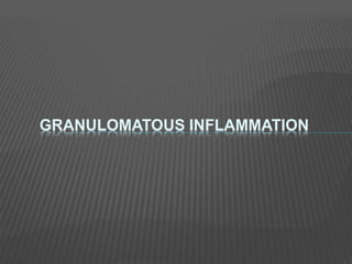 GRANULOMATOUS INFLAMMATION
 