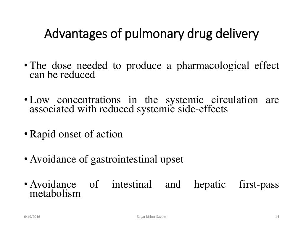 Pulmonary Drug Delivery System PDDS 