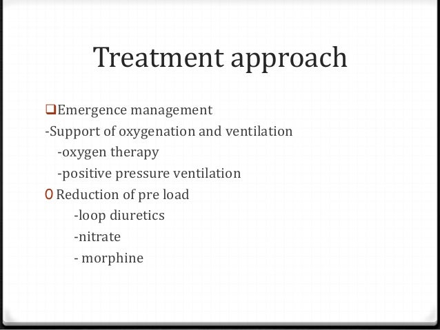 how do diuretics treat pulmonary edema