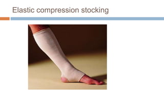 Elastic compression stocking
 