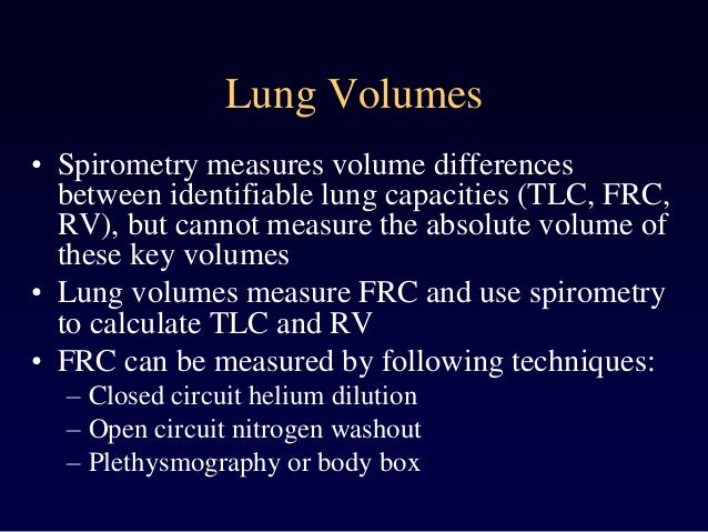 Pulmonary function exam