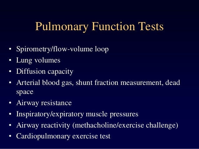Pulmonary function exam