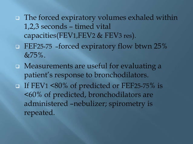 Pulmonary function test | PPTX