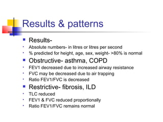 Lung Function Test Chart Pattern Pulmonary function test | PPT