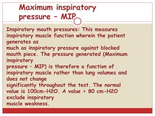 Weak Mip Values Pulmonary function test | PPTX