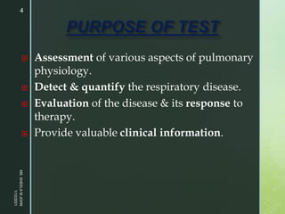 Pulmonary function test | PPTX