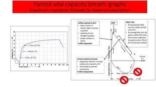 Forced vital capacity breath: graphs
(maximum inspiration followed by maximum expiration)
 