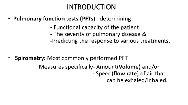 PULMONARY FUNCTION TEST(PFT).pptx | Lung and Respiratory Health ...
