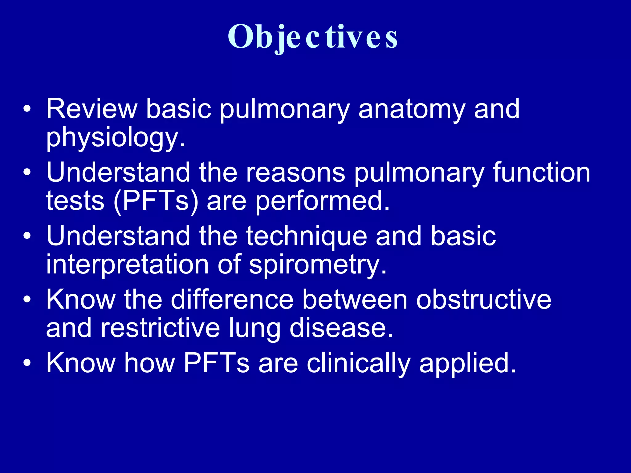 Pulmonary Function Tests | PPT