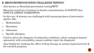 Provocation Testing Pulmonary function tests: A brief Insight- By RxVichuZ! :) | PPTX