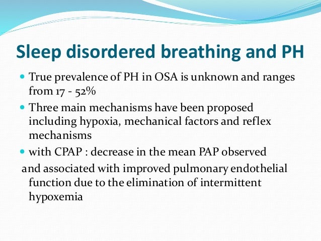 Cpap for pulmonary hypertension