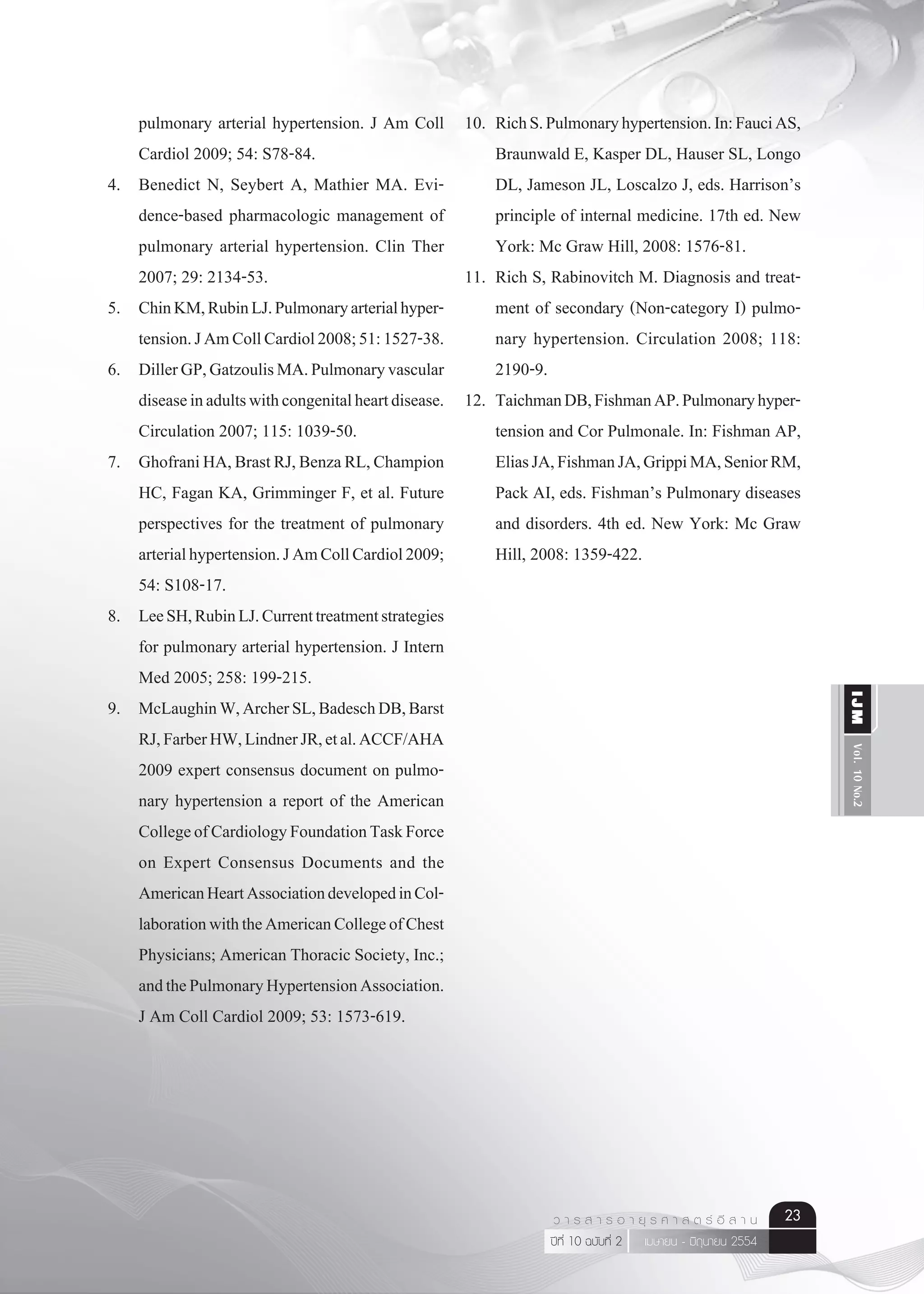 Approach to pulmonary hypertension in Thai | PDF