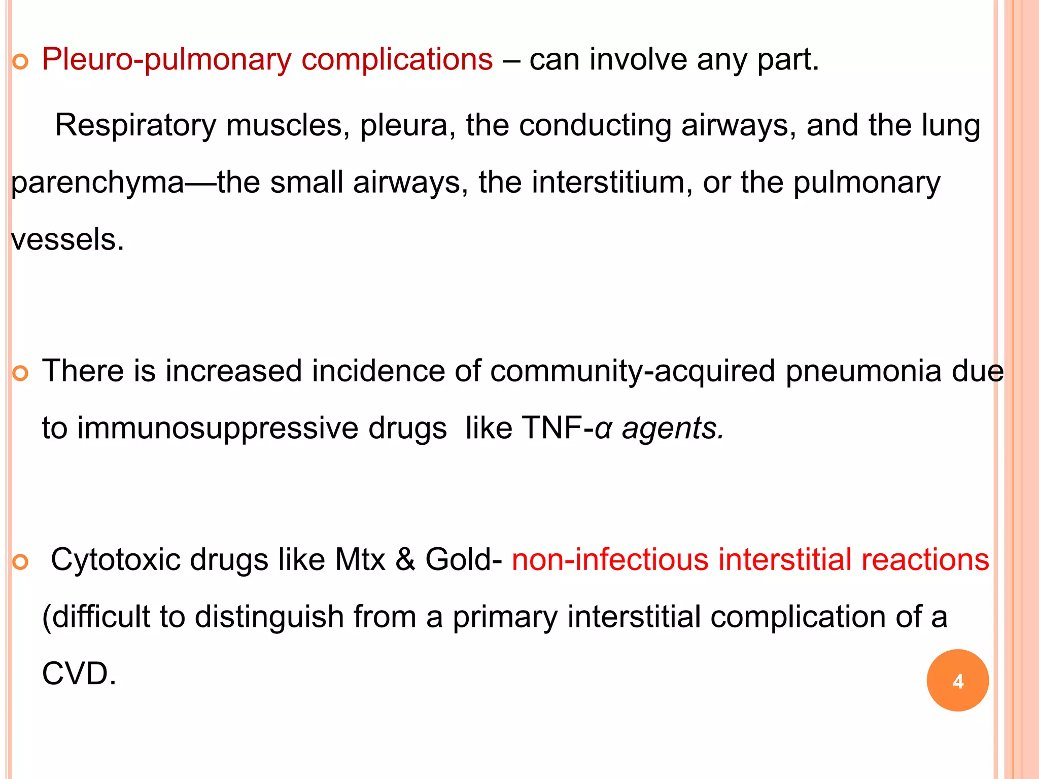 Pulmonary manifestations of collagen vascular diseases | PPTX