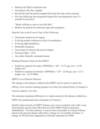 Pulmonary rehab clinic protocol | DOC