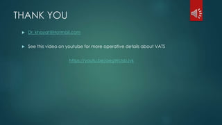 THANK YOU
 Dr_khayat@Hotmail.com
 See this video on youtube for more operative details about VATS
https://youtu.be/aegWclsbJvk
 