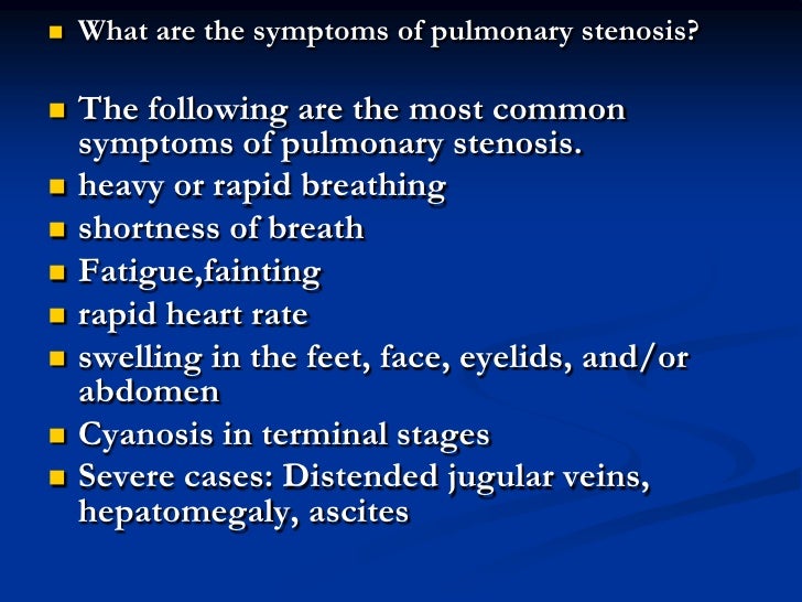 Pulmonary stenosis