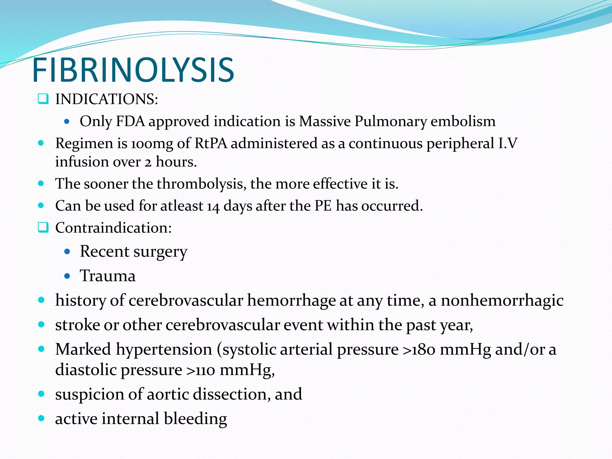 Pulmonary thromboembolism Management and prophylaxis | PPTX