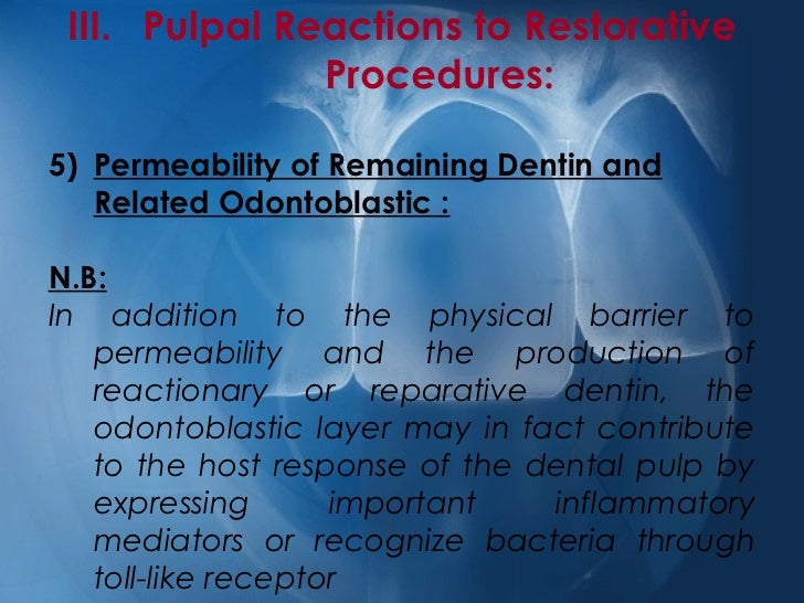 Pulpal reactions to caries and dental procedures