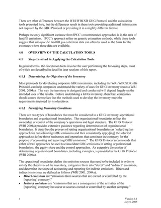 CALCULATION TOOLS FOR ESTIMATING GREENHOUSE GAS EMISSIONS FROM PULP AND ...