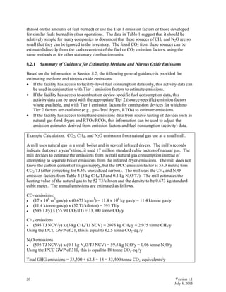 CALCULATION TOOLS FOR ESTIMATING GREENHOUSE GAS EMISSIONS FROM PULP AND ...