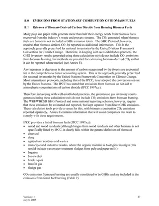 CALCULATION TOOLS FOR ESTIMATING GREENHOUSE GAS EMISSIONS FROM PULP AND ...