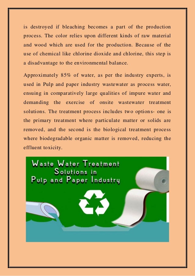 Pulp and paper industry wastewater treatment