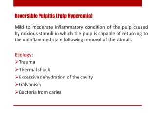 PULP AND PERIAPICAL LESIONS OF THE TOOTH ppt | PPTX