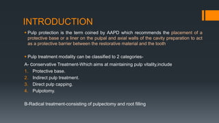 Pulp Protection Graphics Pulp capping agents | PPTX