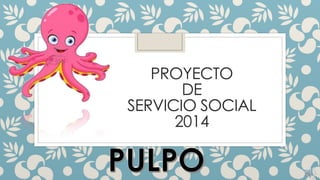 PROYECTO DE SERVICIO SOCIAL 2014  