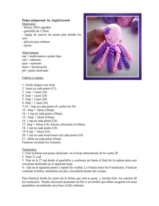 Ojos pulpo amigurumi hot sale