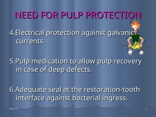 Pulp Protection Graphics PULP PROTECTION in conservative dentistry | PPT