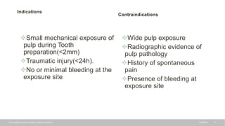 Pulp protection during operative dentistry treatment by dr. ebsa | PPTX
