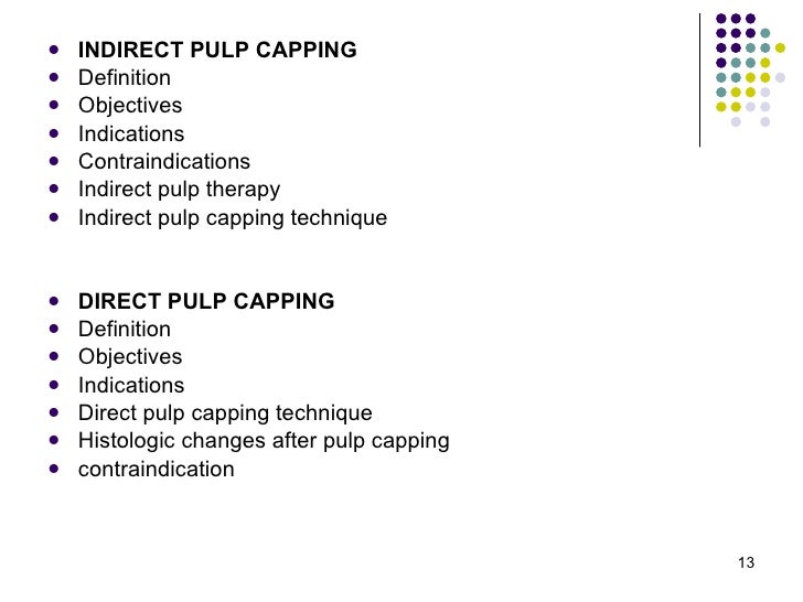 indirect pulp cap