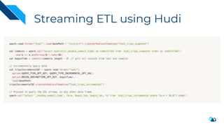 Streaming ETL using Hudi
 