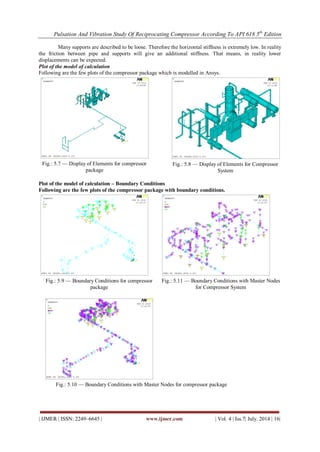 Pulsation and vibration study of reciprocating compressor according to ...