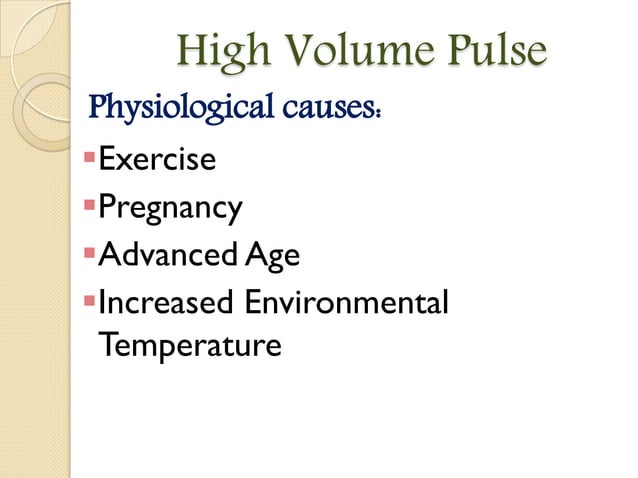 Pulse Abnormal Findings